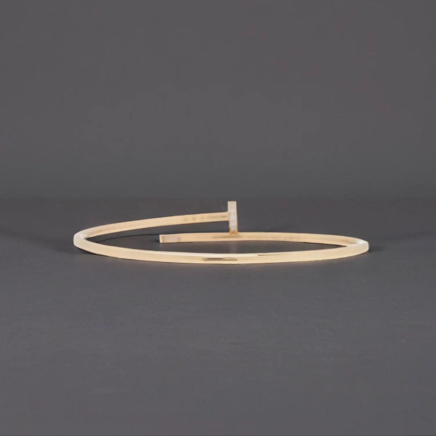 18K Yellow Gold Diamond Small Juste Un Clou Bracelet 18