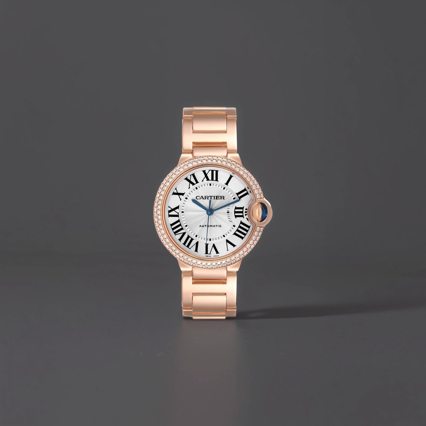 Cartier Ballon Bleu 36mm Automatic Rose Gold Diamond Watch