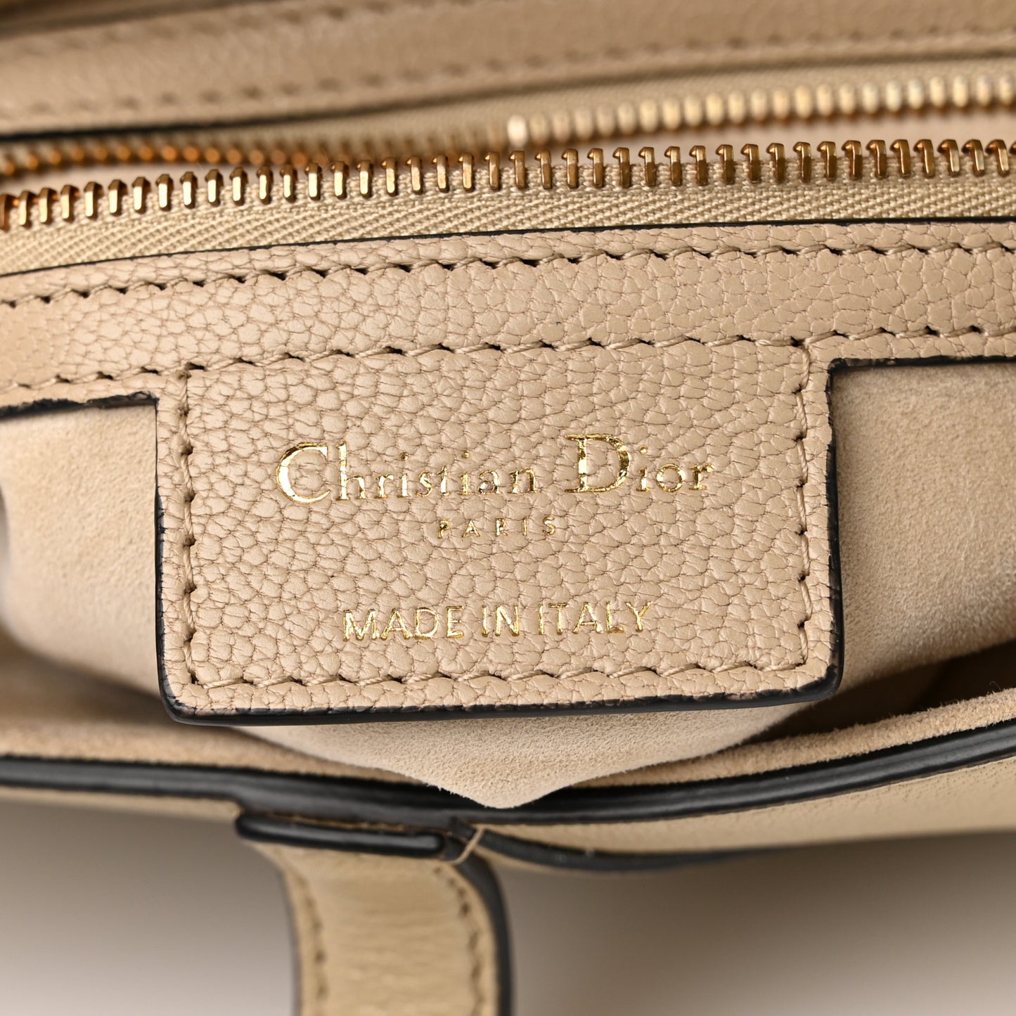 Grained Calfskin Saddle Bag With Strap Sand