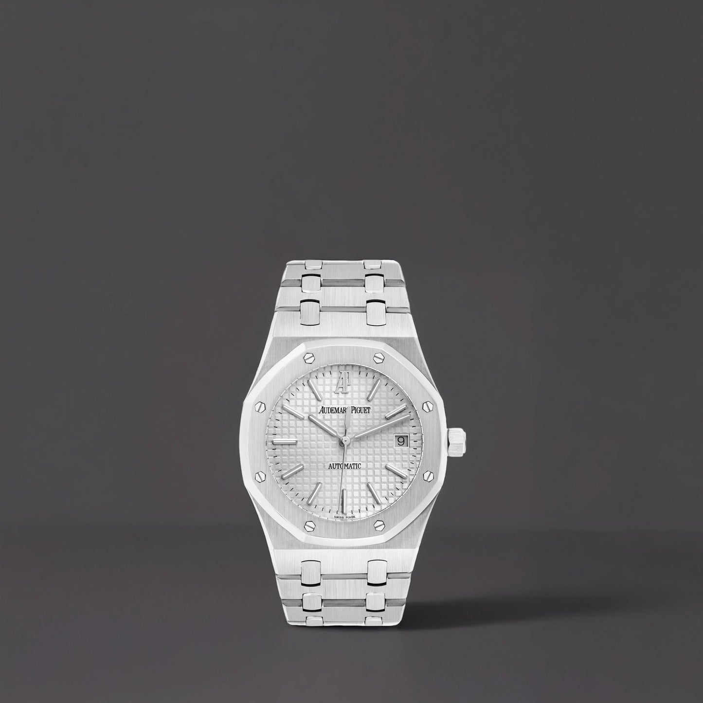 Audemars Piguet Royal Oak White Dial Steel Mens Watch