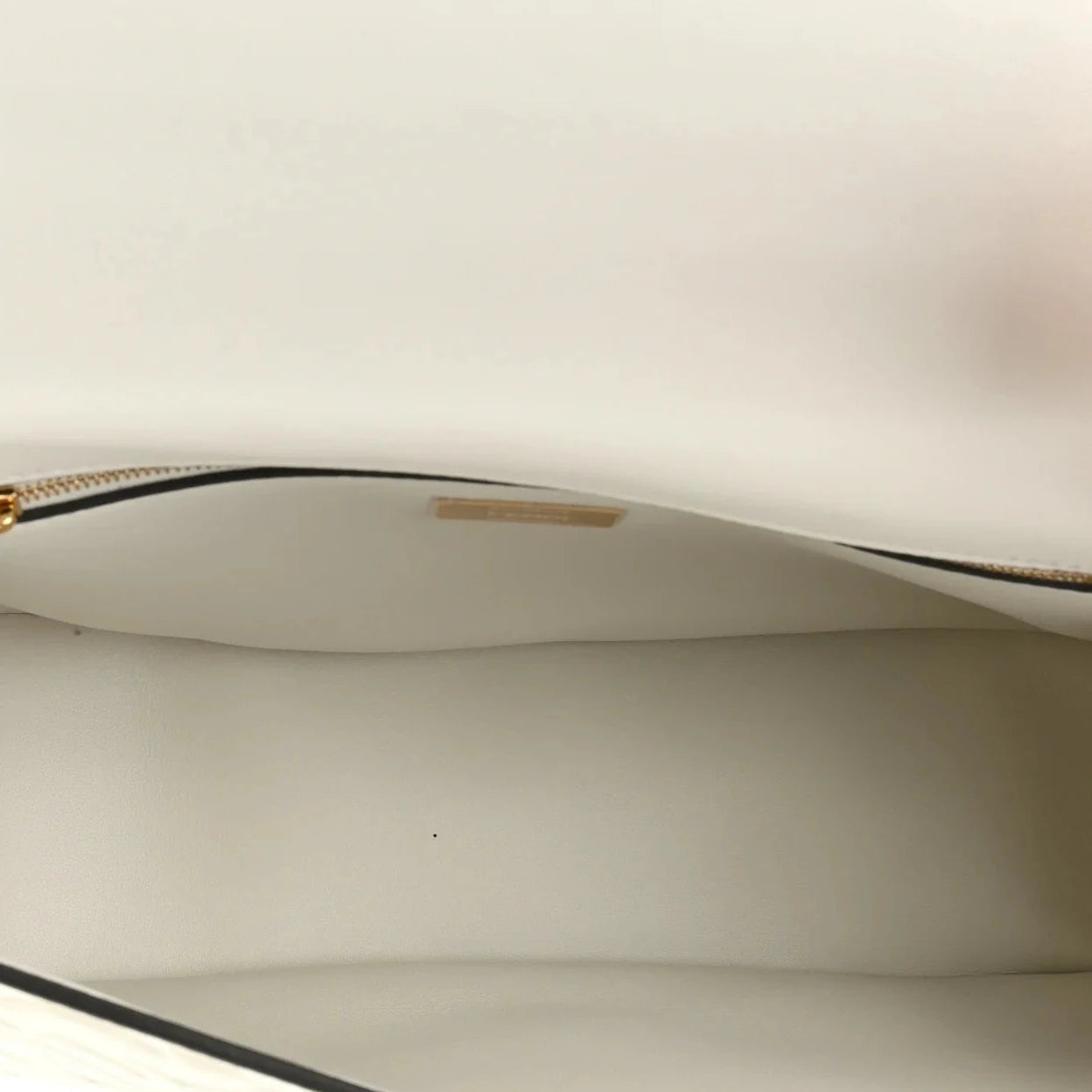 Nappa Small FF Embossed Large Chain Baguette White