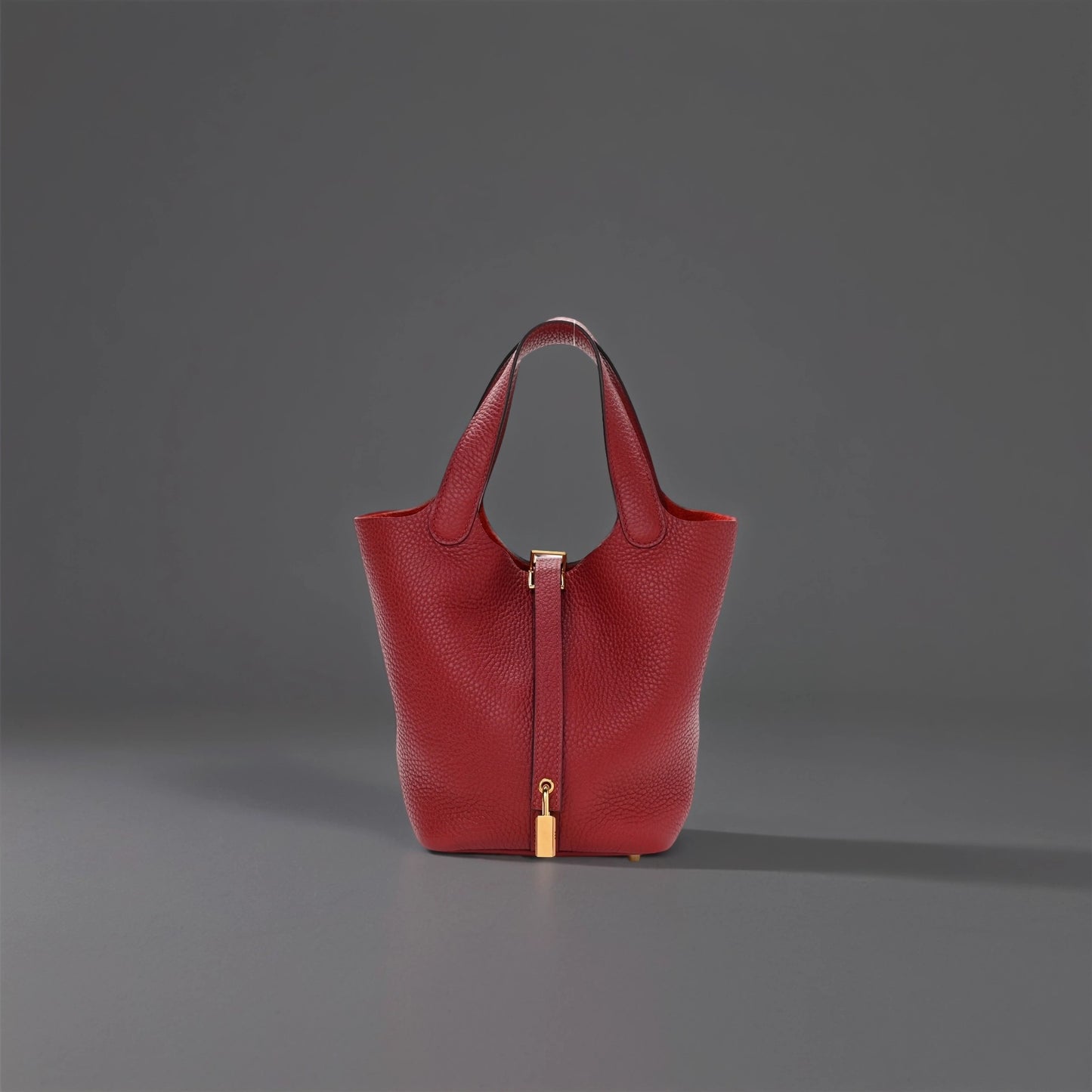 Taurillon Clemence Picotin Lock 18 PM Rouge Grenat