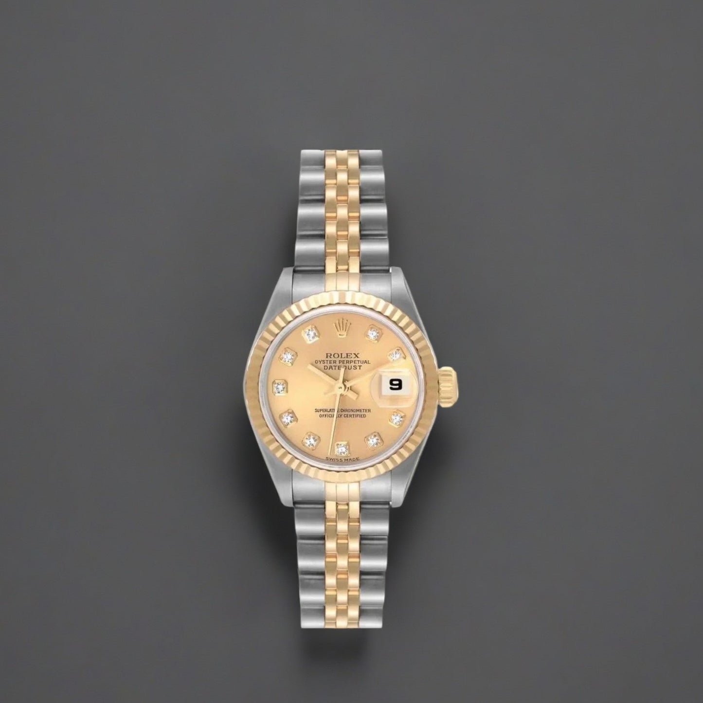 Rolex Datejust 26mm Steel Yellow Gold Champagne Dial Ladies Watch