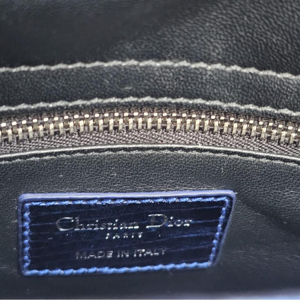 Metallic Mini Lizard Lady Dior Bag