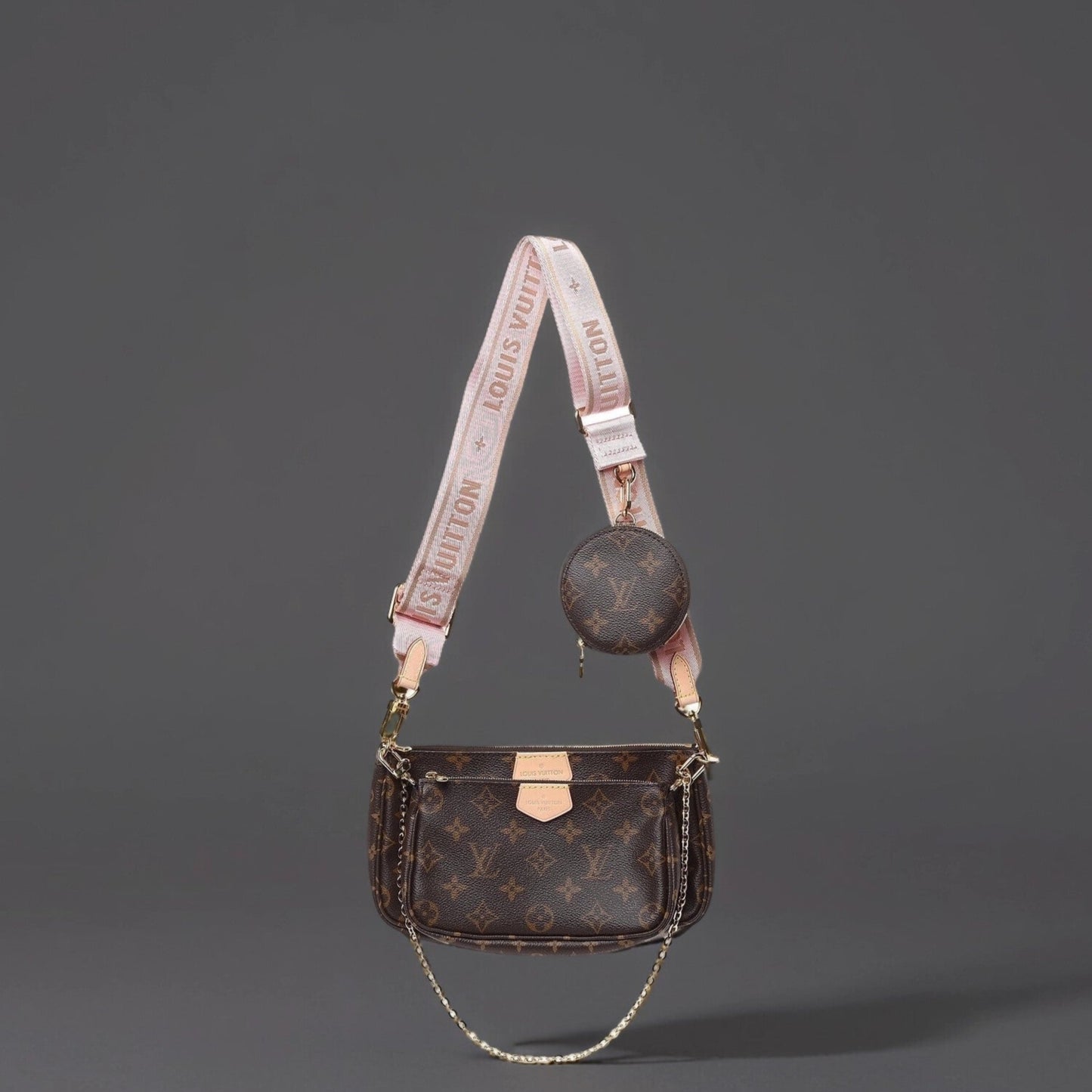 Monogram Multi Pochette Accessories Rose Clair