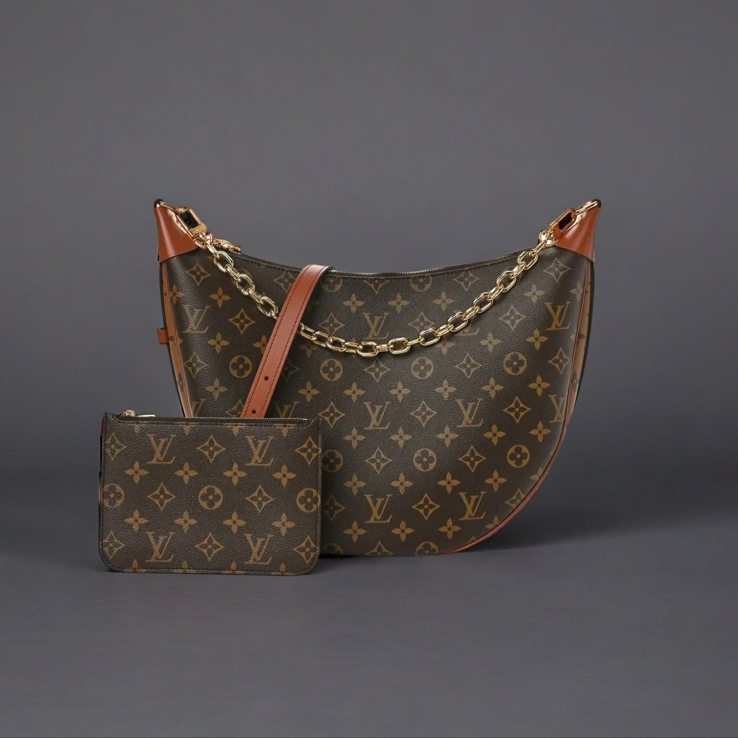 Reverse Monogram Loop Hobo