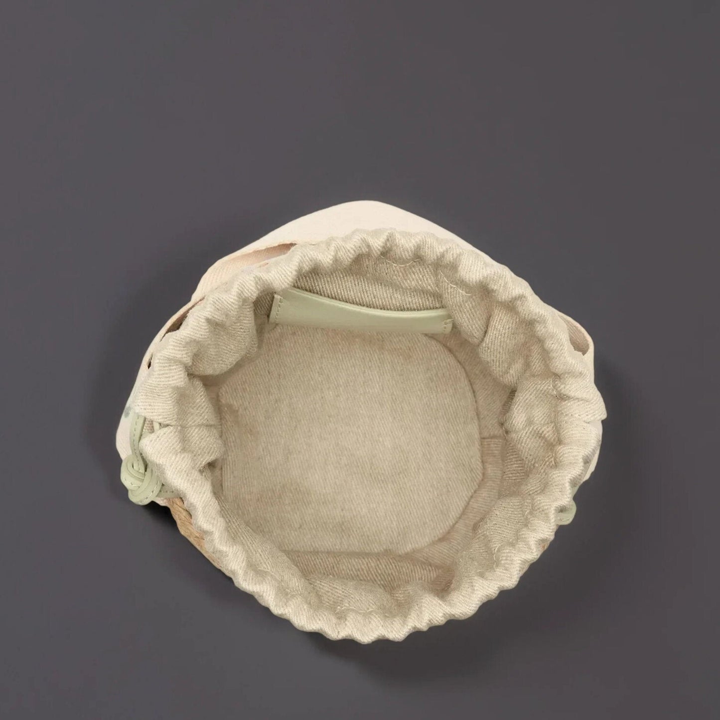 Small Woody Basket Bag Light Eucalyptus