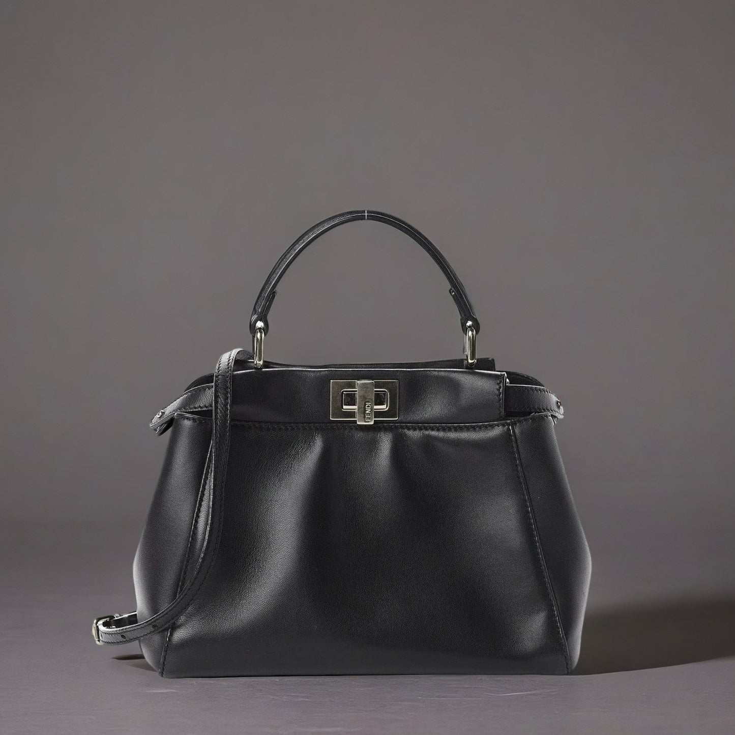 Nappa Mini Peekaboo Iconic Satchel Black