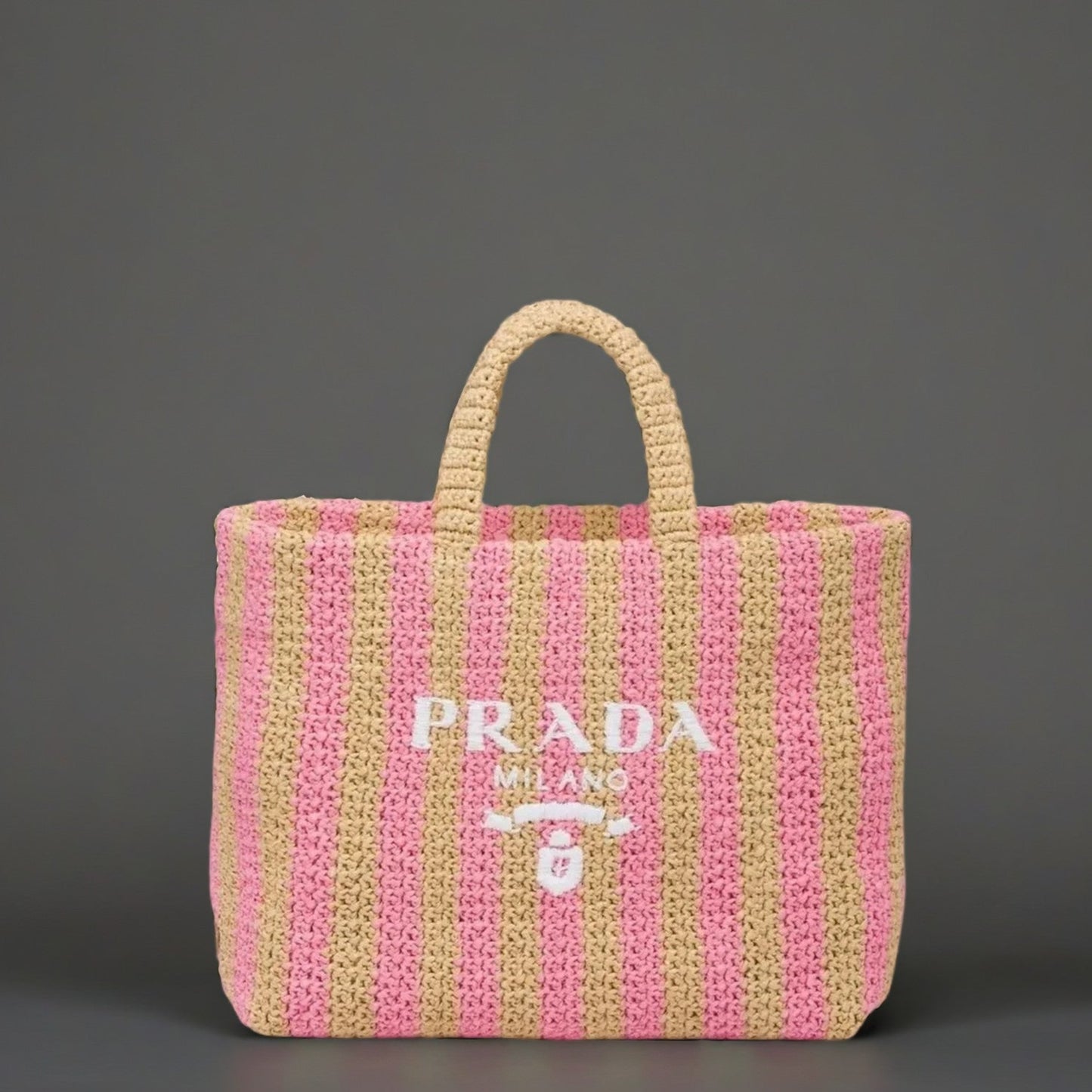 Large raffia tote bag