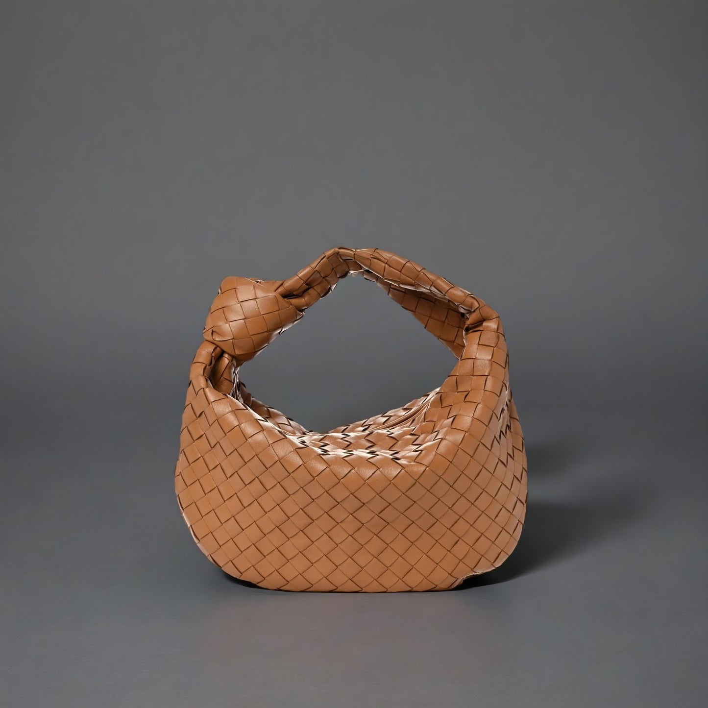 Nappa Intrecciato Teen Jodie Hobo Caramel