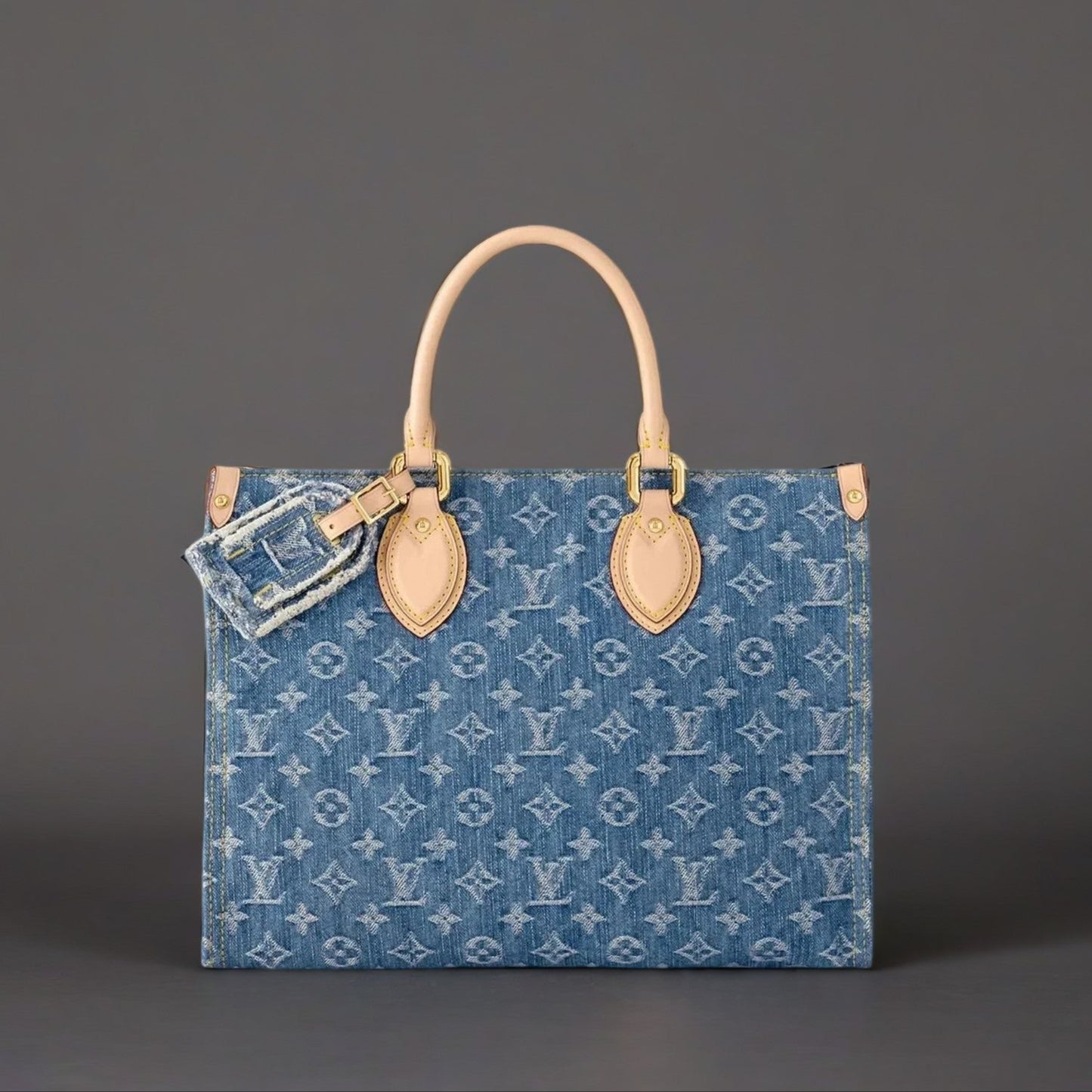Monogram Jacquard Denim Onthego MM Bleu