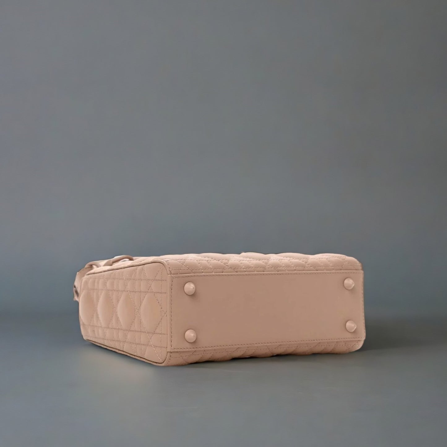 Ultra Matte Calfskin Cannage Small Lady Dior Beige