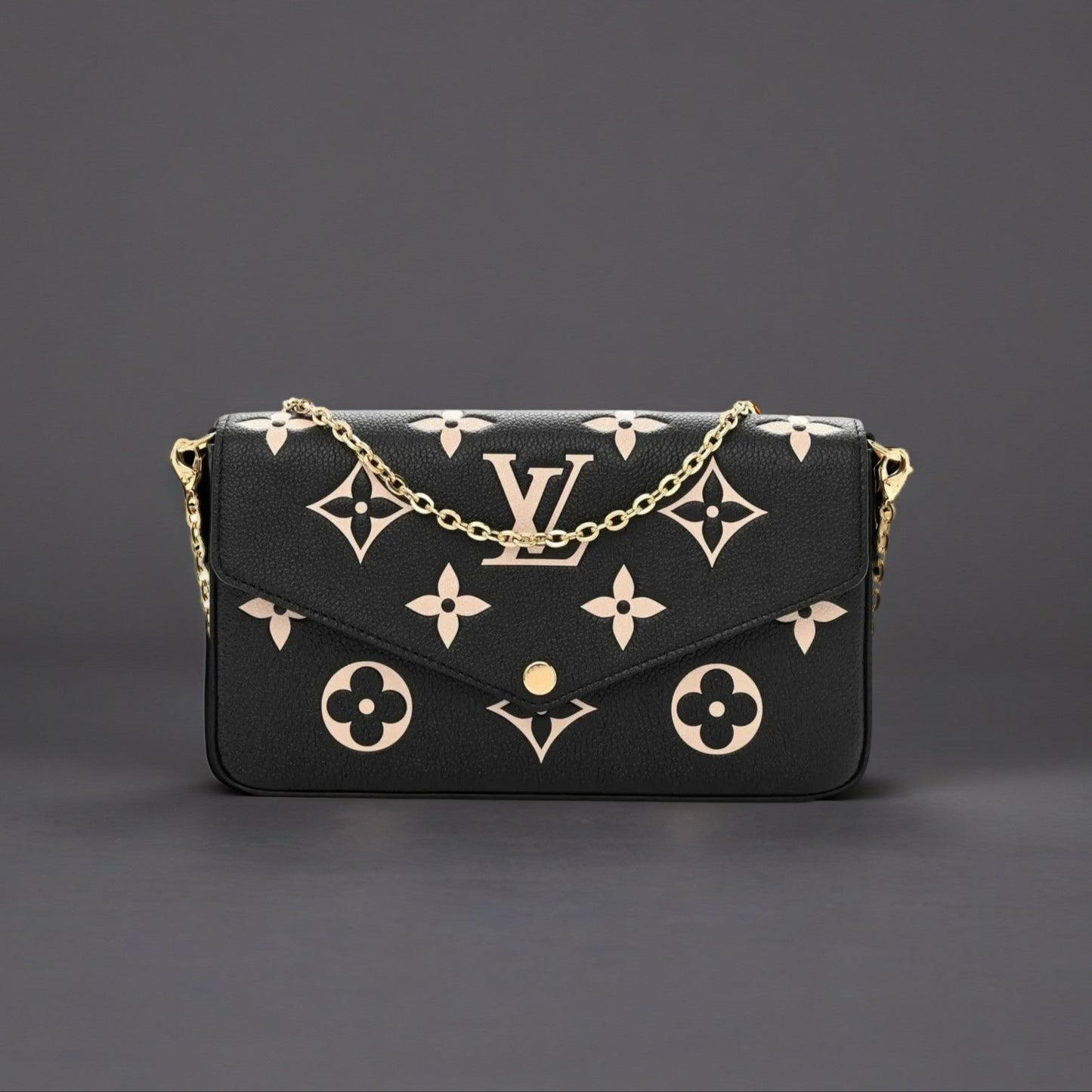 Empreinte Monogram Giant Felicie Pochette Black Beige