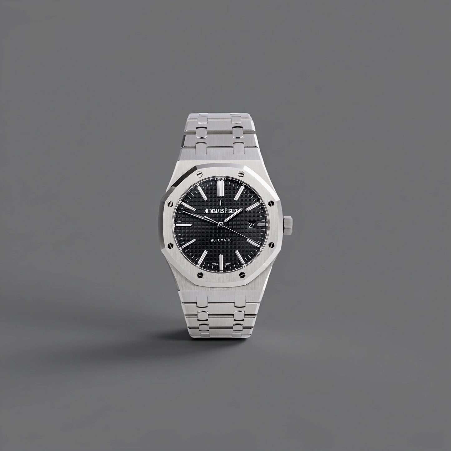 Audemars Piguet Royal Oak Automatic Black Dial Steel Mens Watch