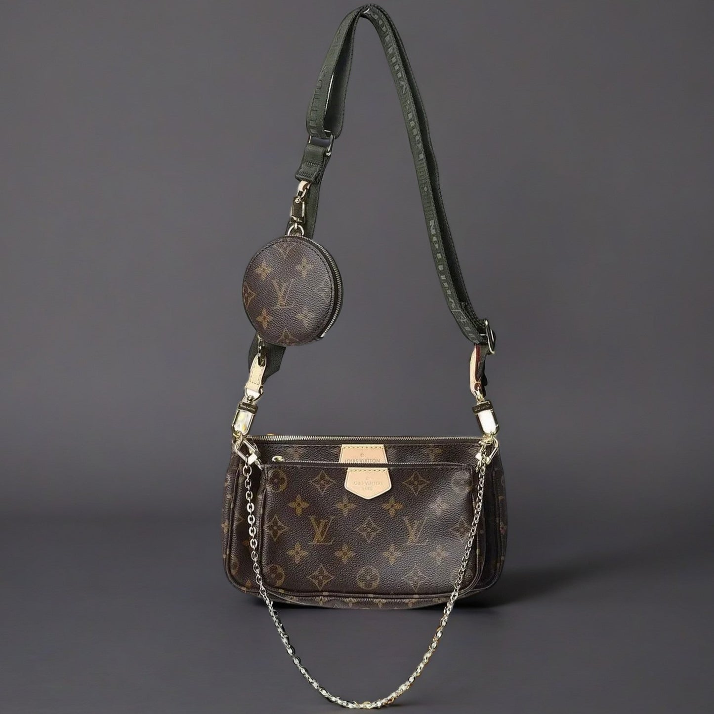 Monogram Multi Pochette Accessories Kaki