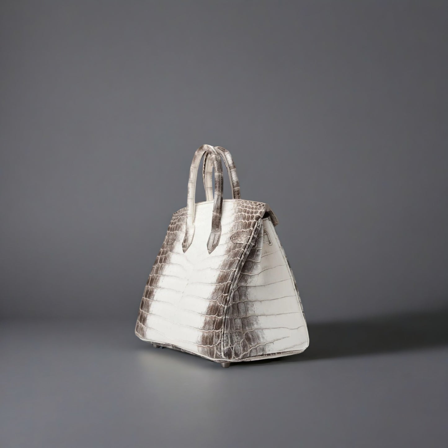 Matte Niloticus Crocodile Himalaya Birkin 25 Blanc