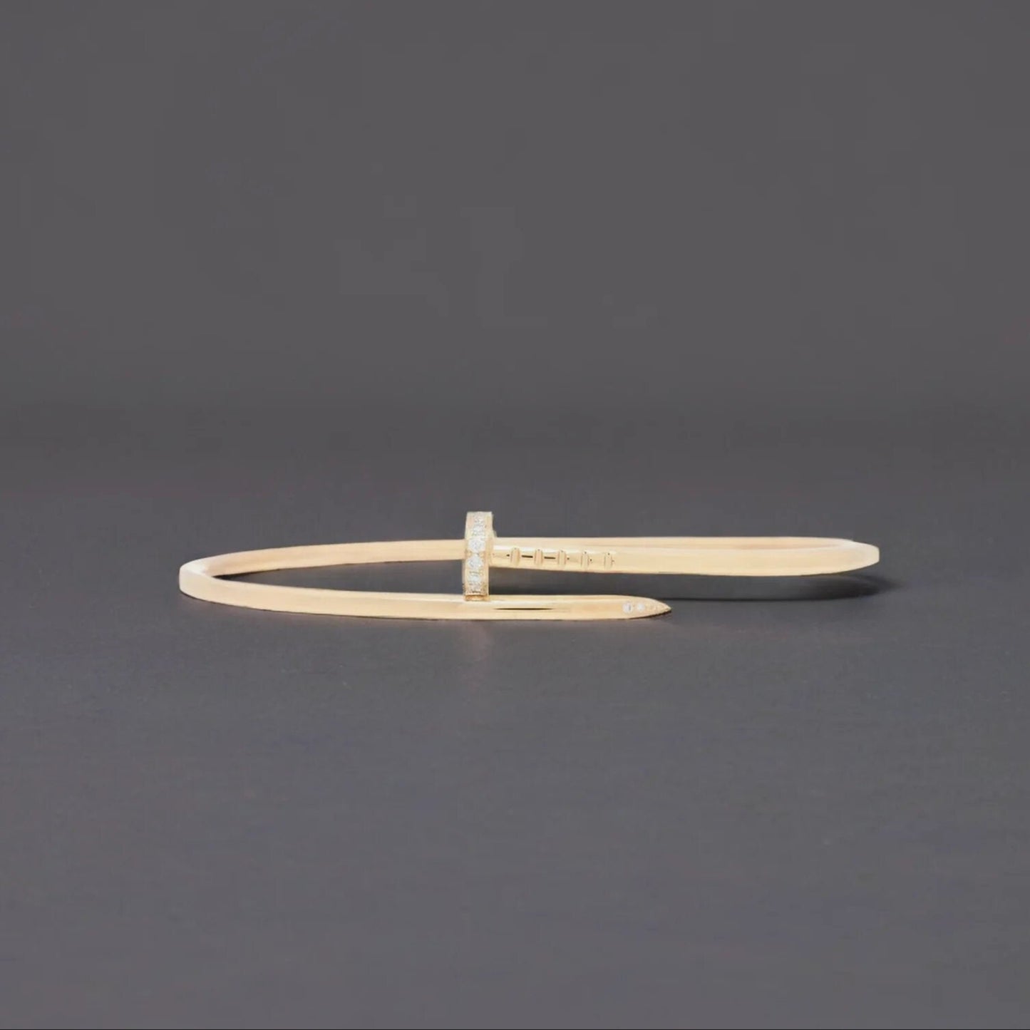 18K Yellow Gold Diamond Small Juste Un Clou Bracelet 17