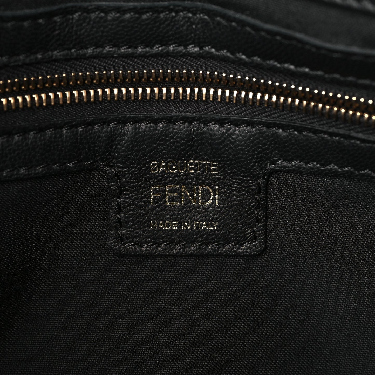 Nappa FF 1974 Embossed Baguette Black