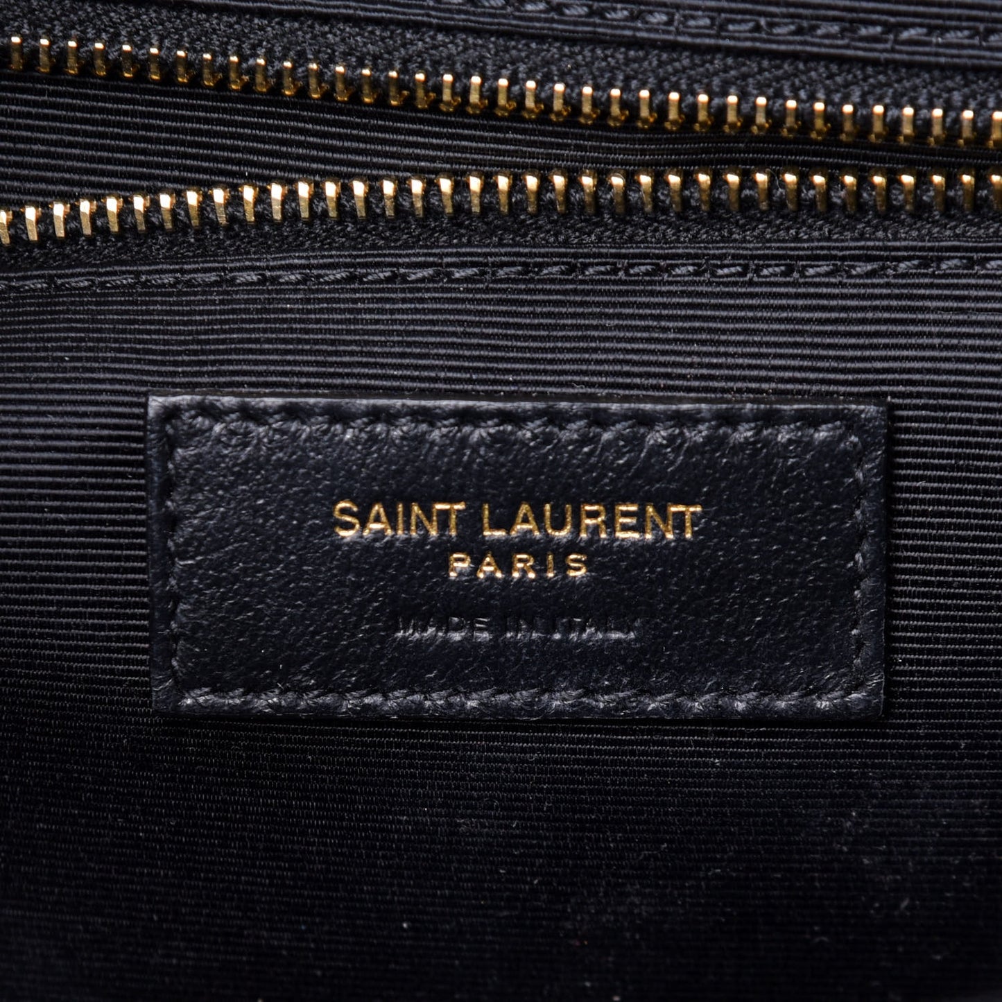 Grain De Poudre Textured Mixed Matelasse Large Triquilt Monogram Satchel Black