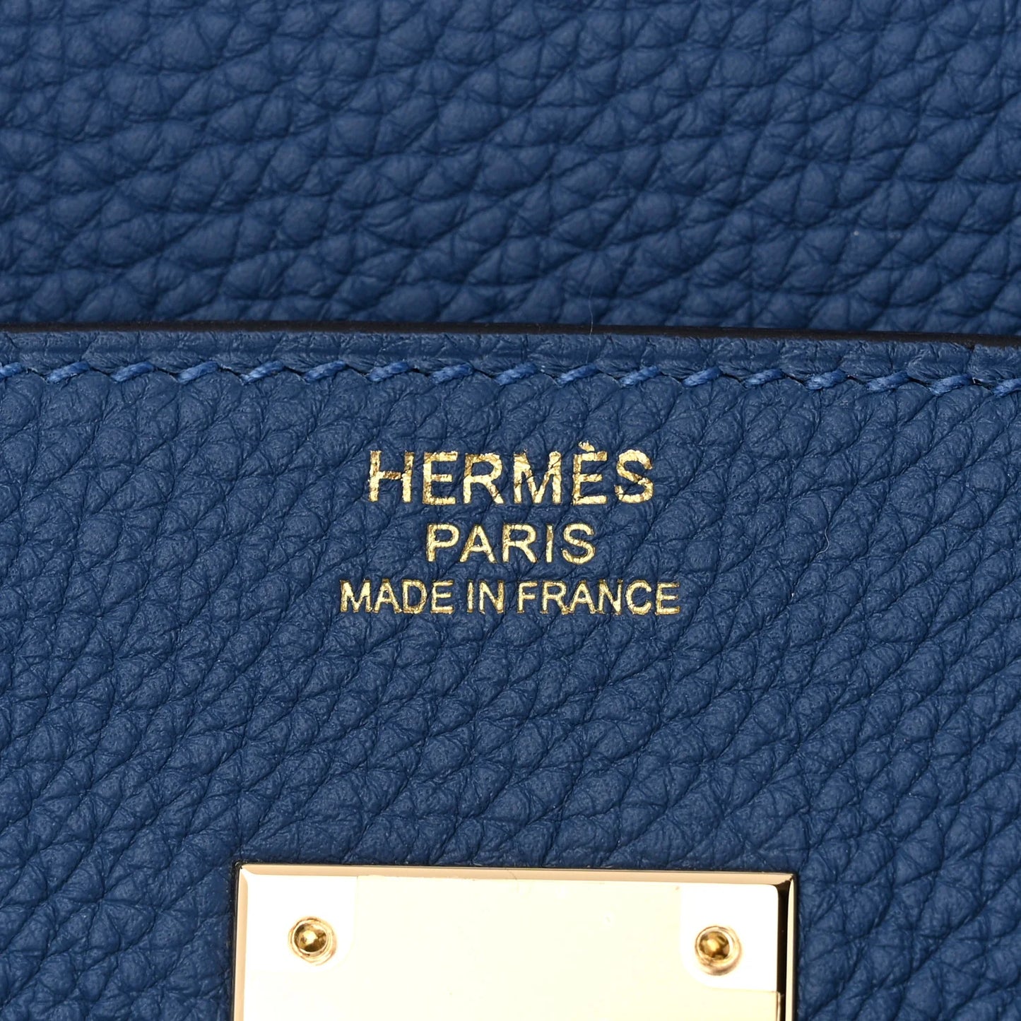 Togo Birkin 30 Blue Tie