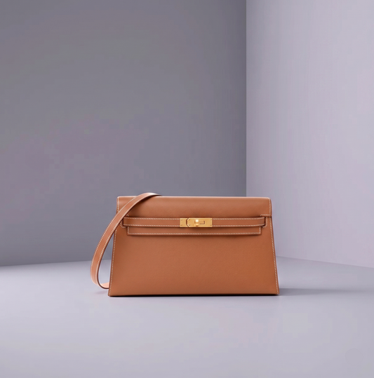 Madame Calfskin Kelly Elan Gold