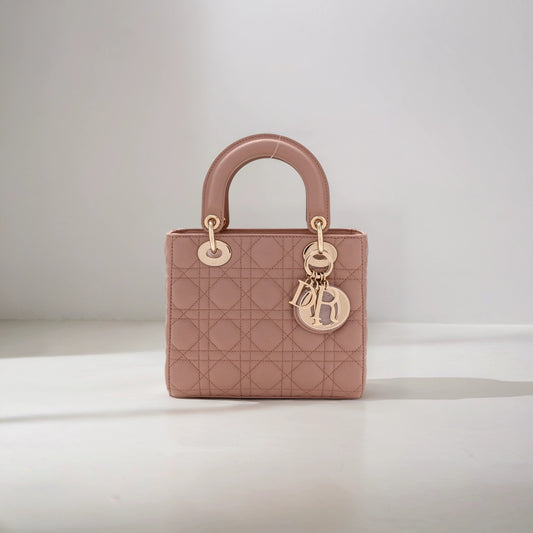 Lambskin Cannage Small My ABC Dior Lady Dior Blush