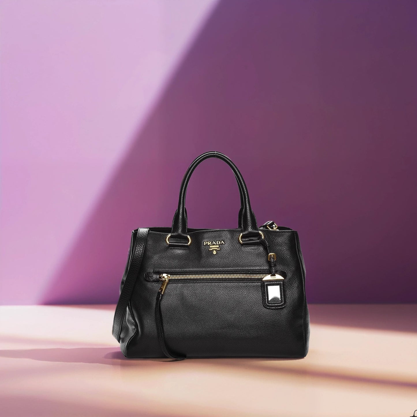 Vitello Daino Tote Nero Black