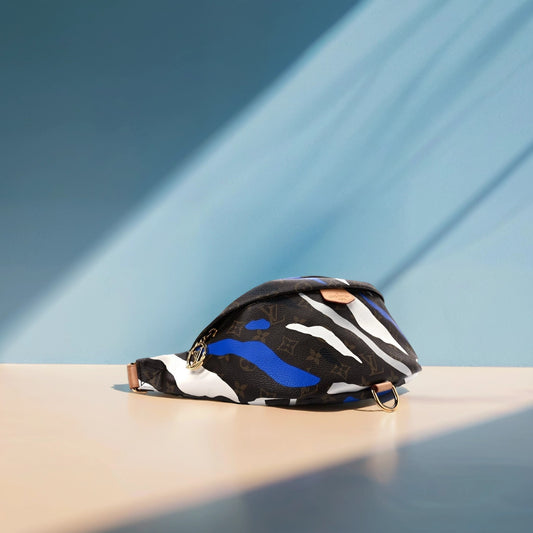 X LOL Monogram Bumbag Blue Silver