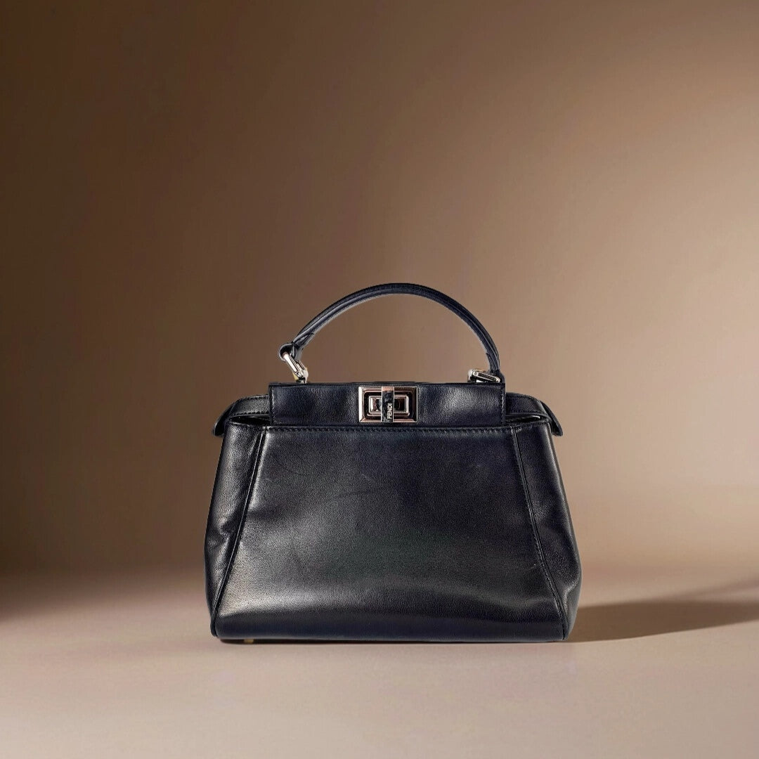 Nappa Mini Peekaboo Iconic Satchel Black