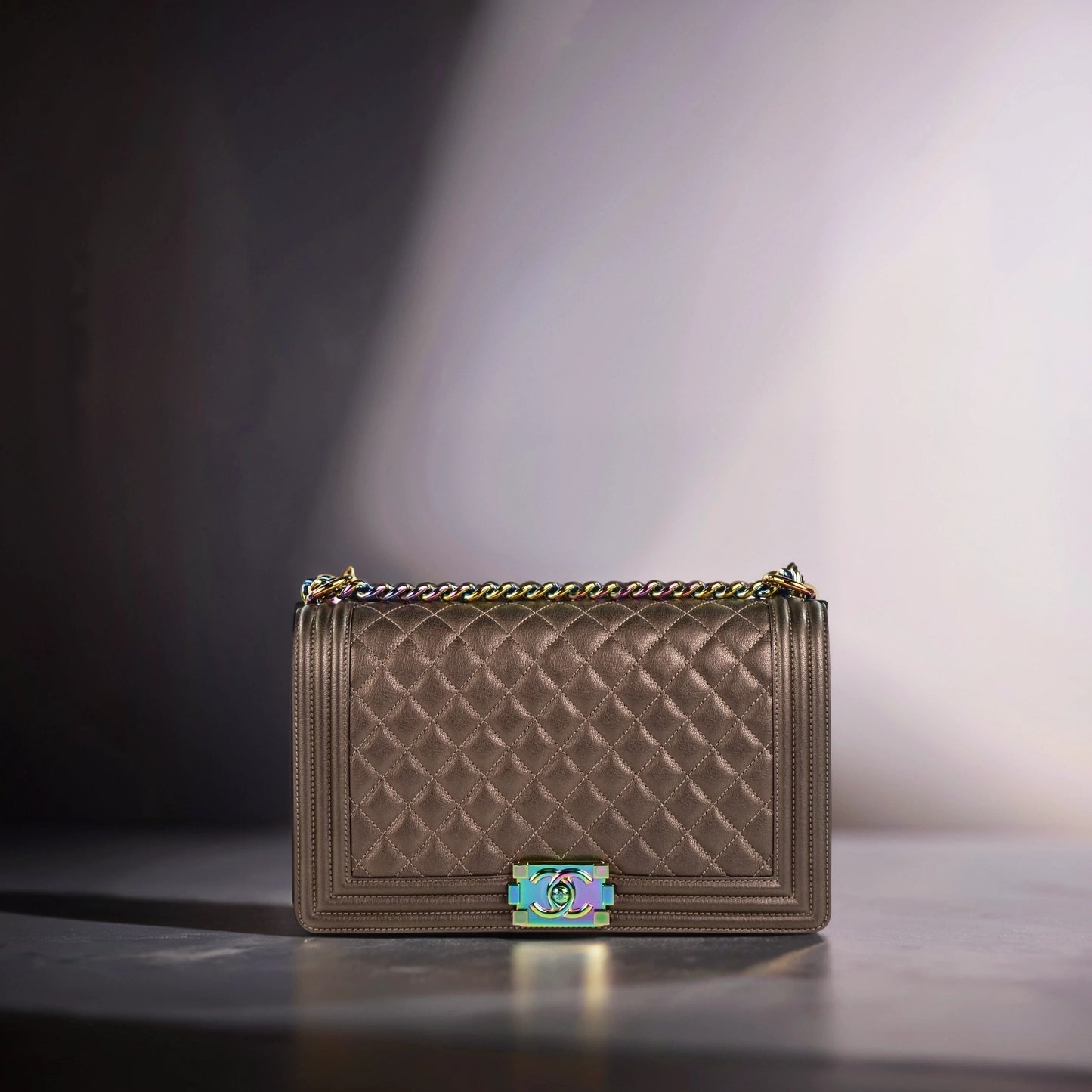 Paris-Seoul Iridescent Large Boy Bag