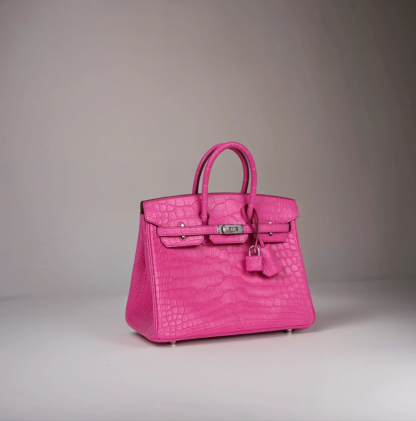 Birkin 25 Matte Alligator Rose Shocking