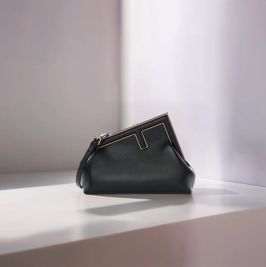 Shiny Nappa Small Fendi First Black