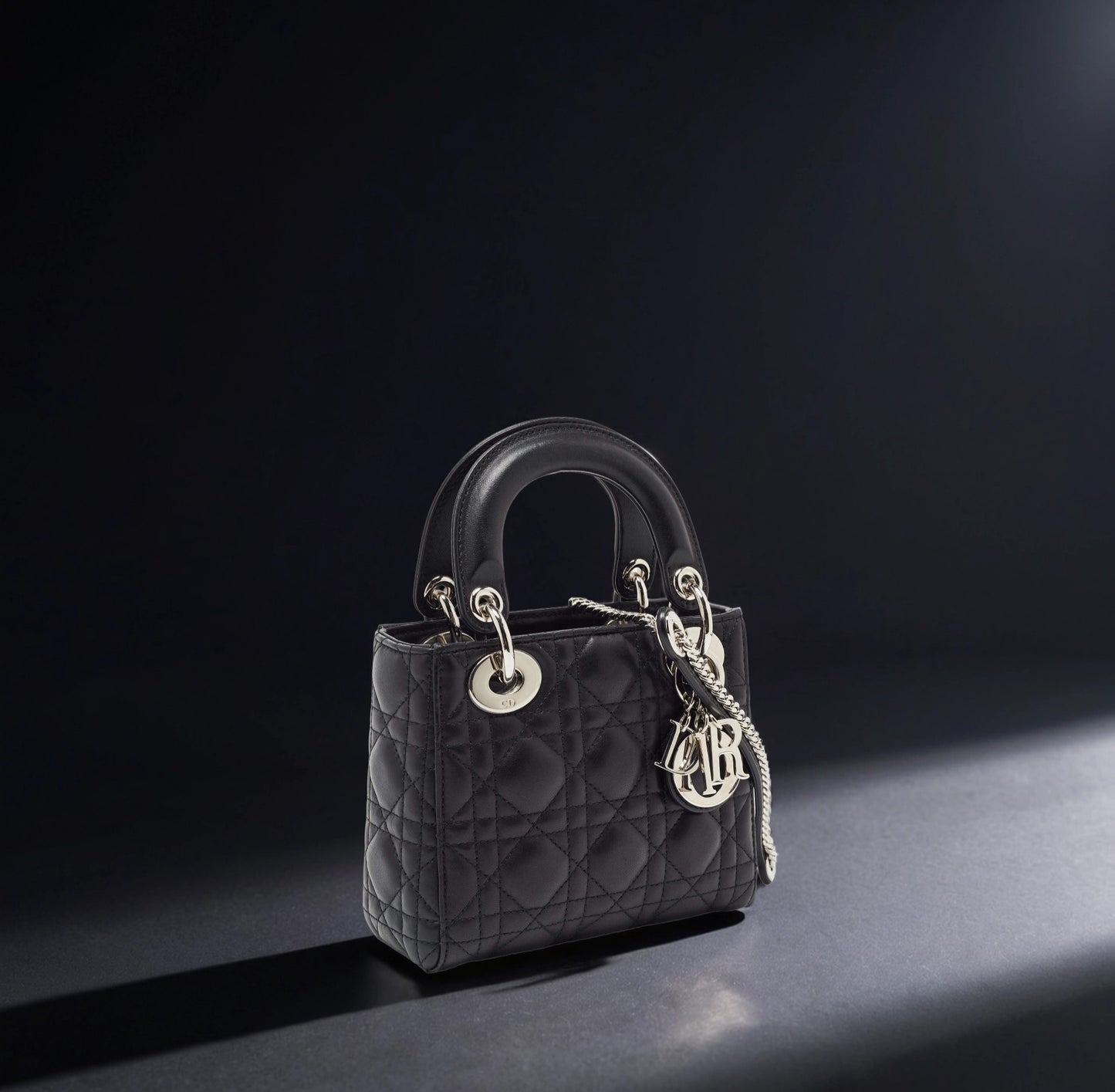 Lambskin Cannage Mini Lady Dior Black