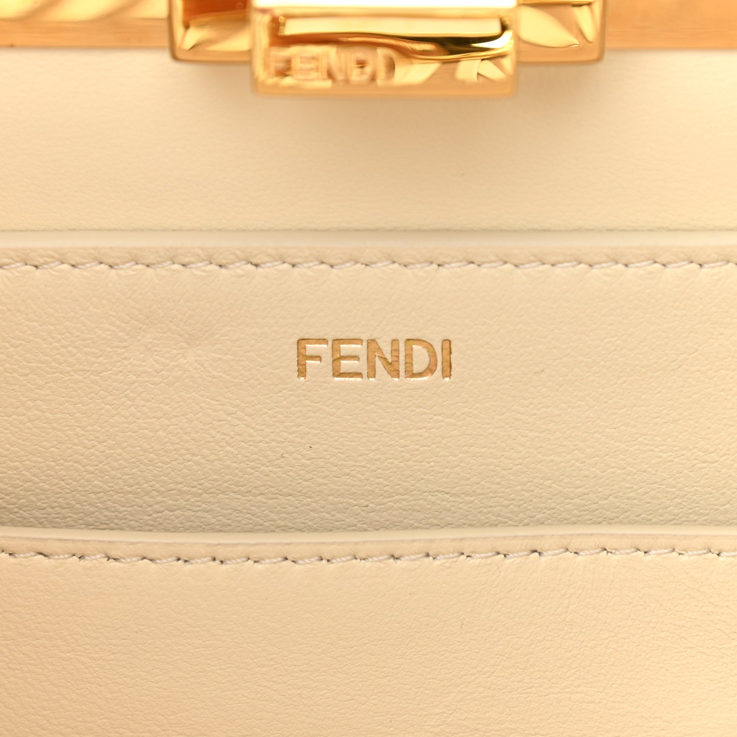 Vitello King Ceylon Shiny Nappa Woven Medium Peekaboo I SEE U Satchel White Ice