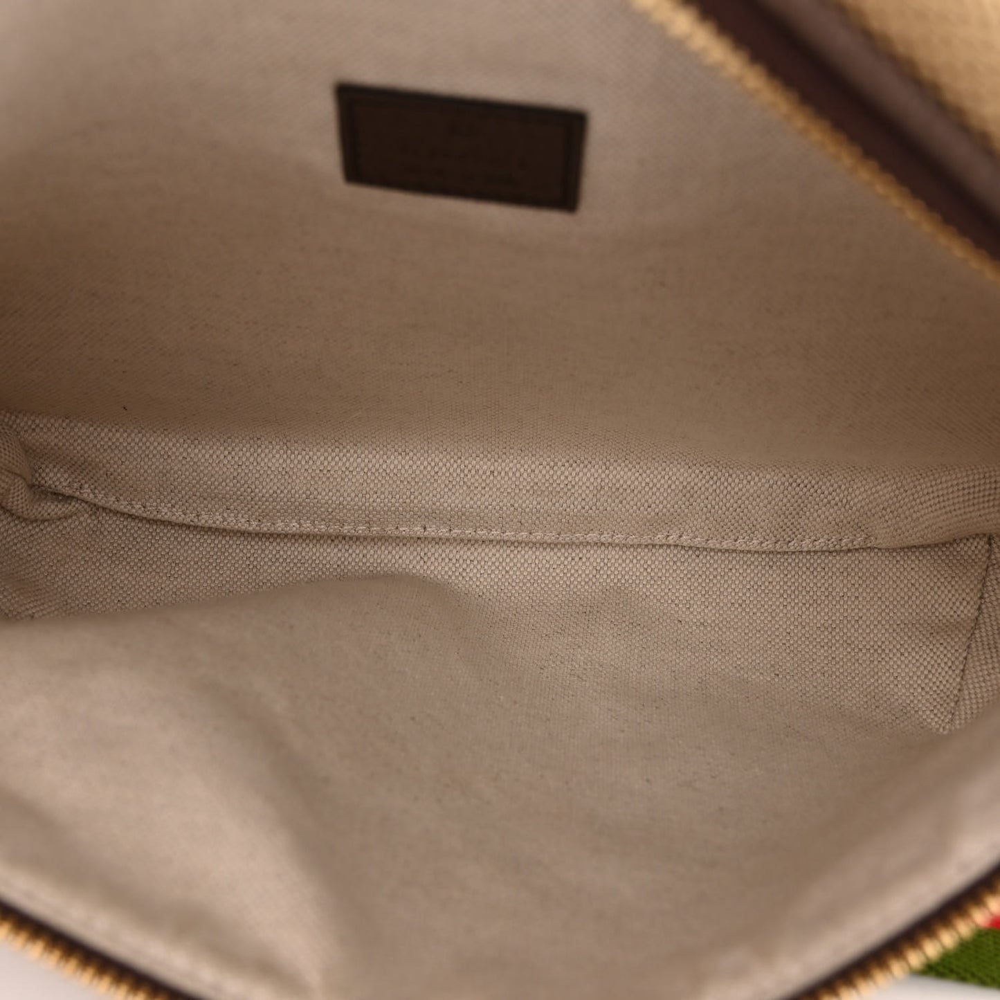 Monogram Jumbo GG Textured Dollar Calfskin Web Belt Bag Camel Ebony New Acero