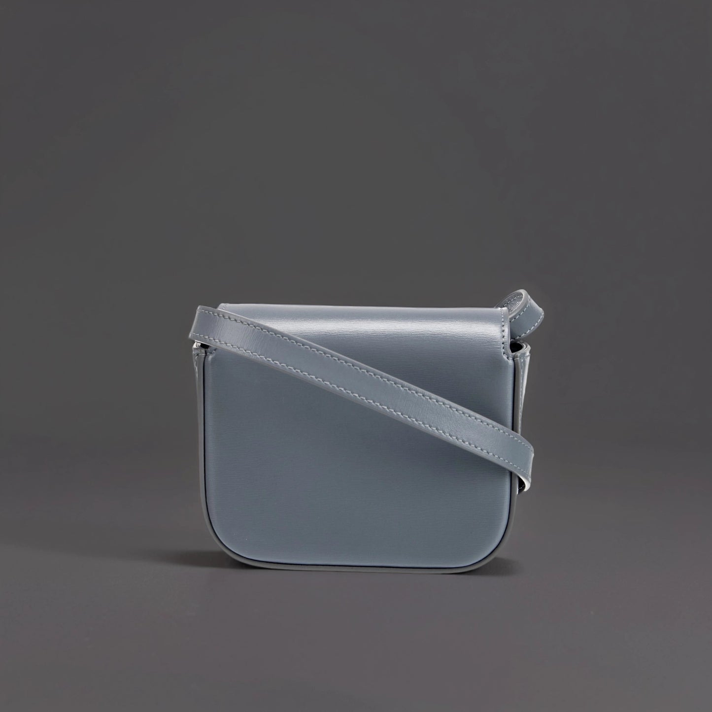 Shiny Calfskin Mini Triomphe Blue Grey