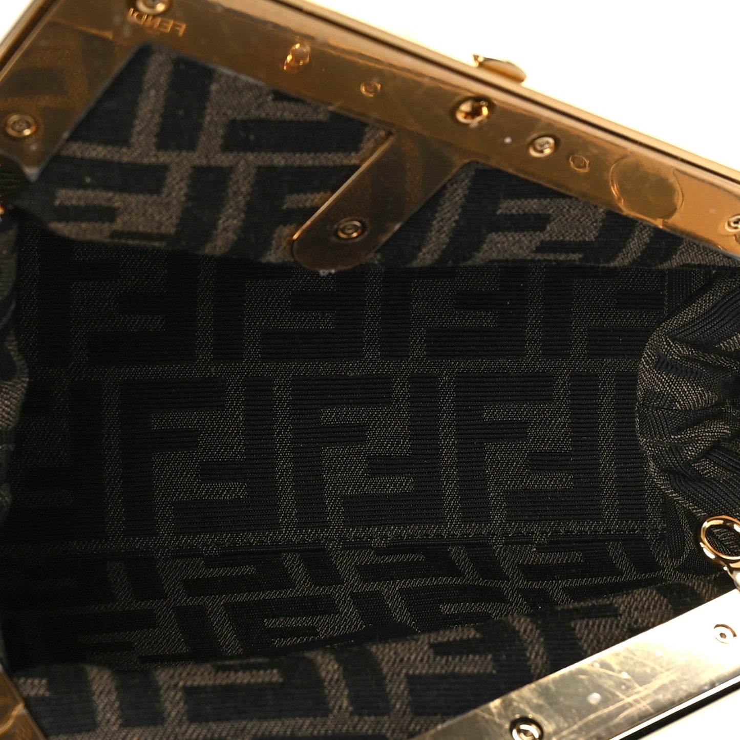 Shiny Nappa Small Fendi First Caramello