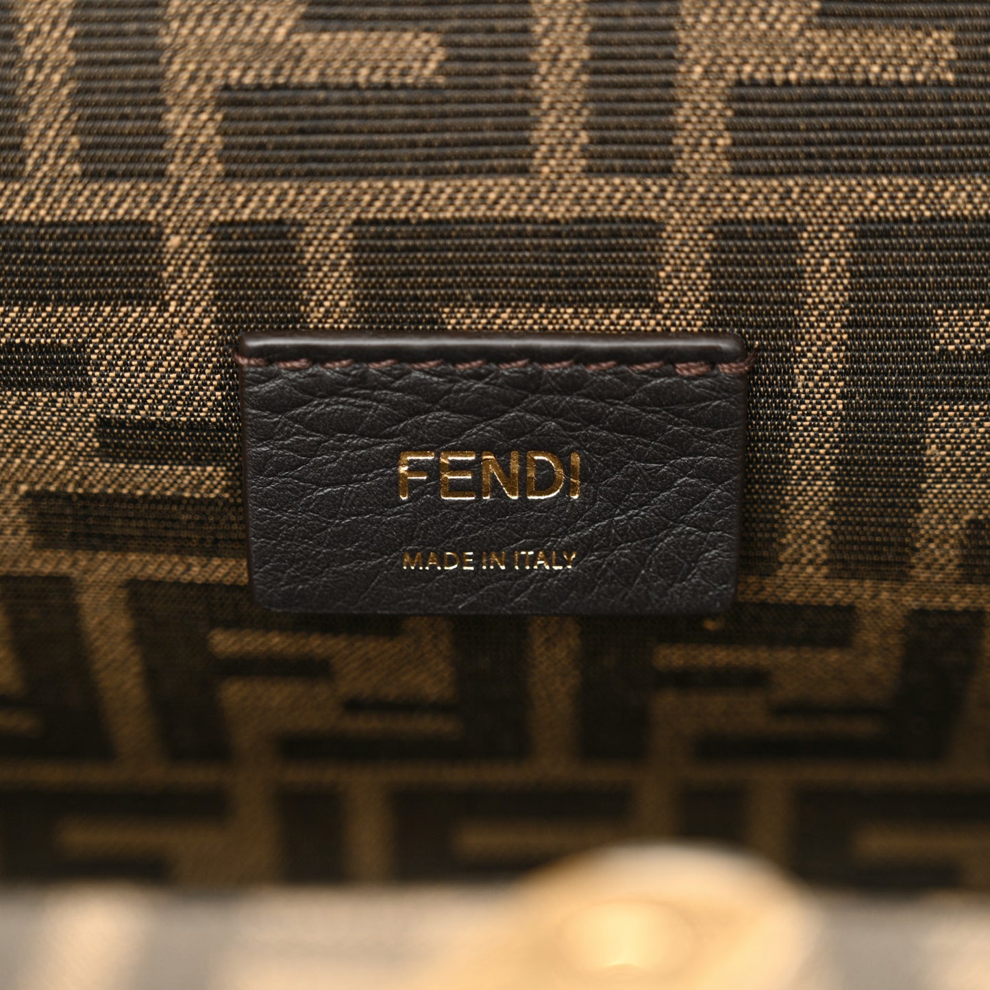 Shiny Nappa Small Fendi First Black