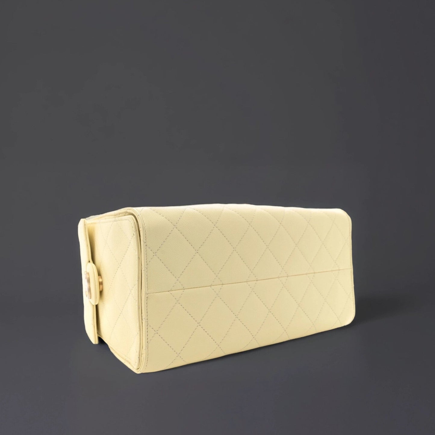 Caviar Quilted Small Chanel 25 Handbag Light Yellow
