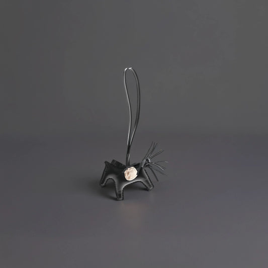 Milo Lambskin Matte Niloticus Crocodile Himalaya Touch Grigri Rodeo Horse Bag Charm PM Black White