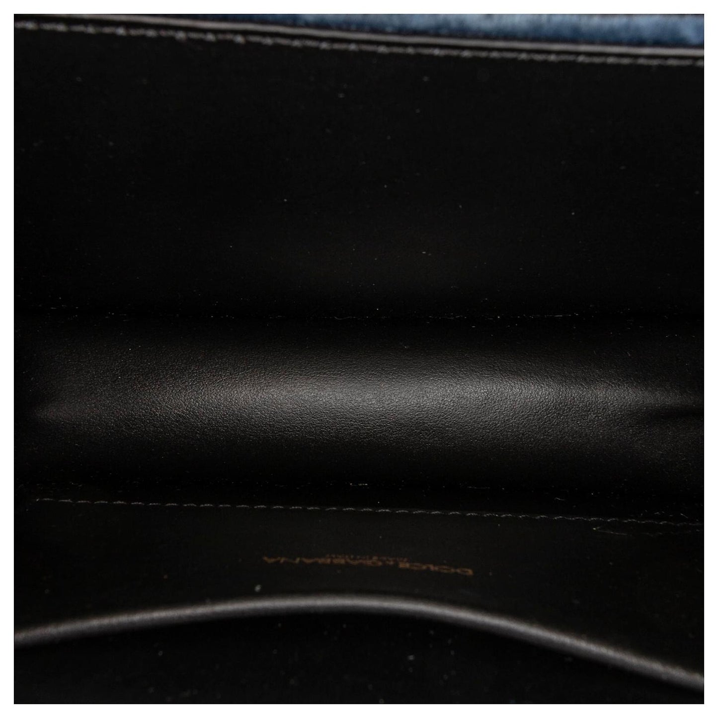 Dolce&Gabbana Blue Small Devotion Velvet Satchel