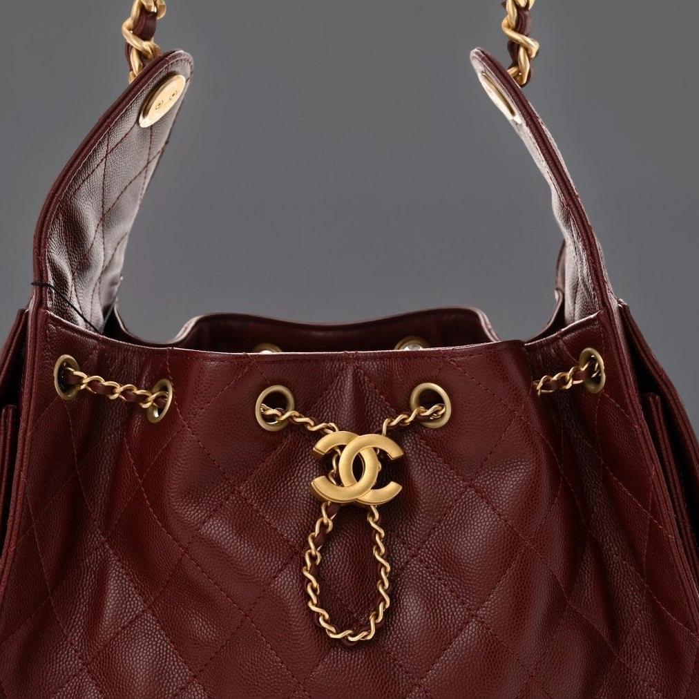 Washed Denim Quilted Small Chanel 25 Handbag Black