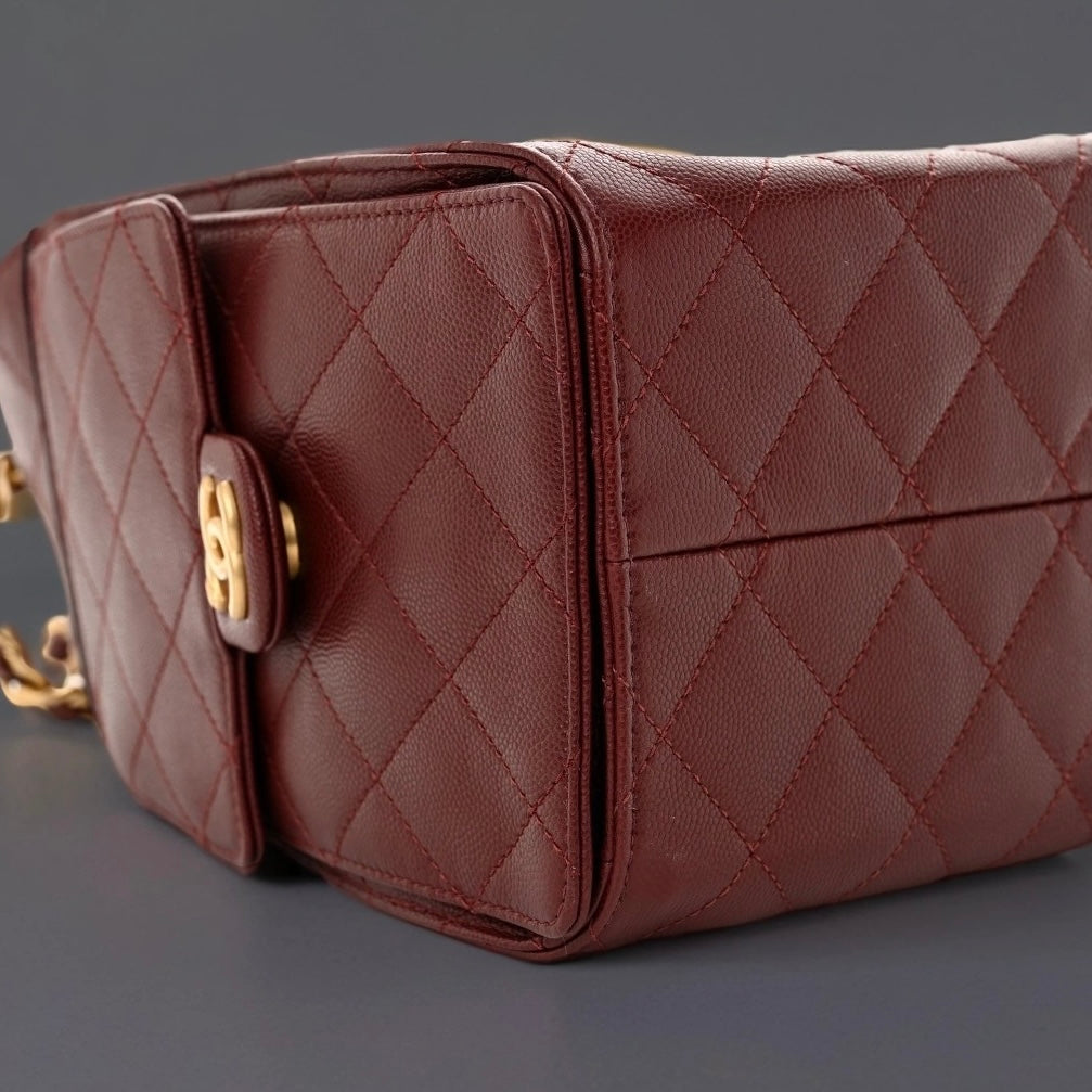 Washed Denim Quilted Small Chanel 25 Handbag Black