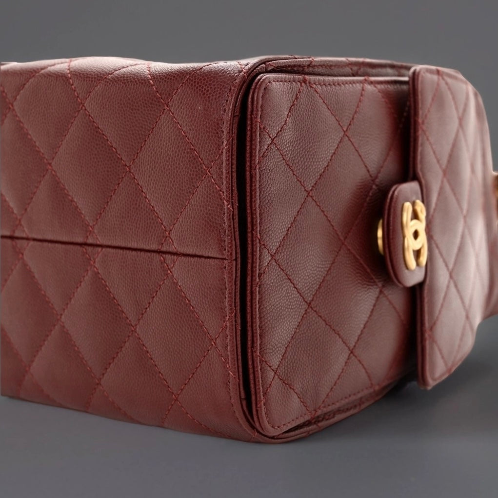 Washed Denim Quilted Small Chanel 25 Handbag Black