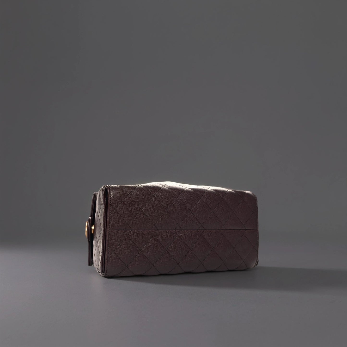 Caviar Quilted Small Chanel 25 Handbag Dark Brown