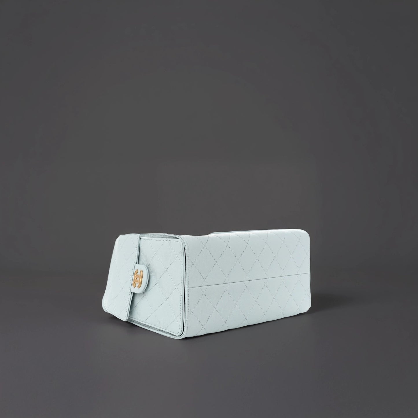 Caviar Quilted Small Chanel 25 Handbag Light Blue