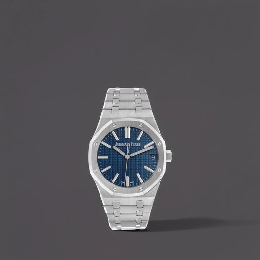Audemars Piguet Royal Oak Blue Dial Steel Mens Watch