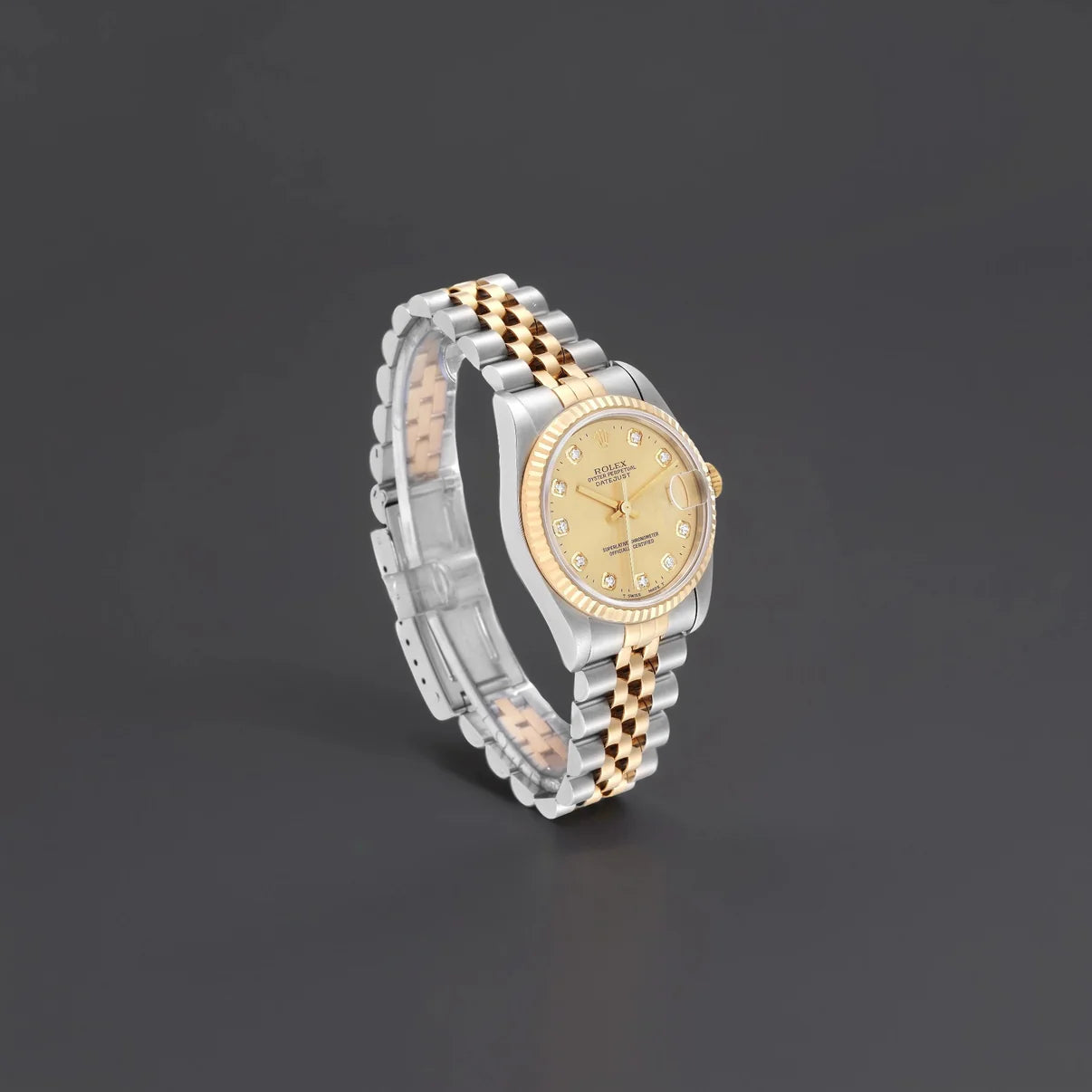 Rolex Datejust 31mm Midsize Diamond Dial Steel Yellow Gold Watch