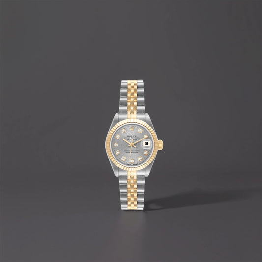 Rolex Datejust 26mm Steel Yellow Gold Slate Diamond Dial  Watch