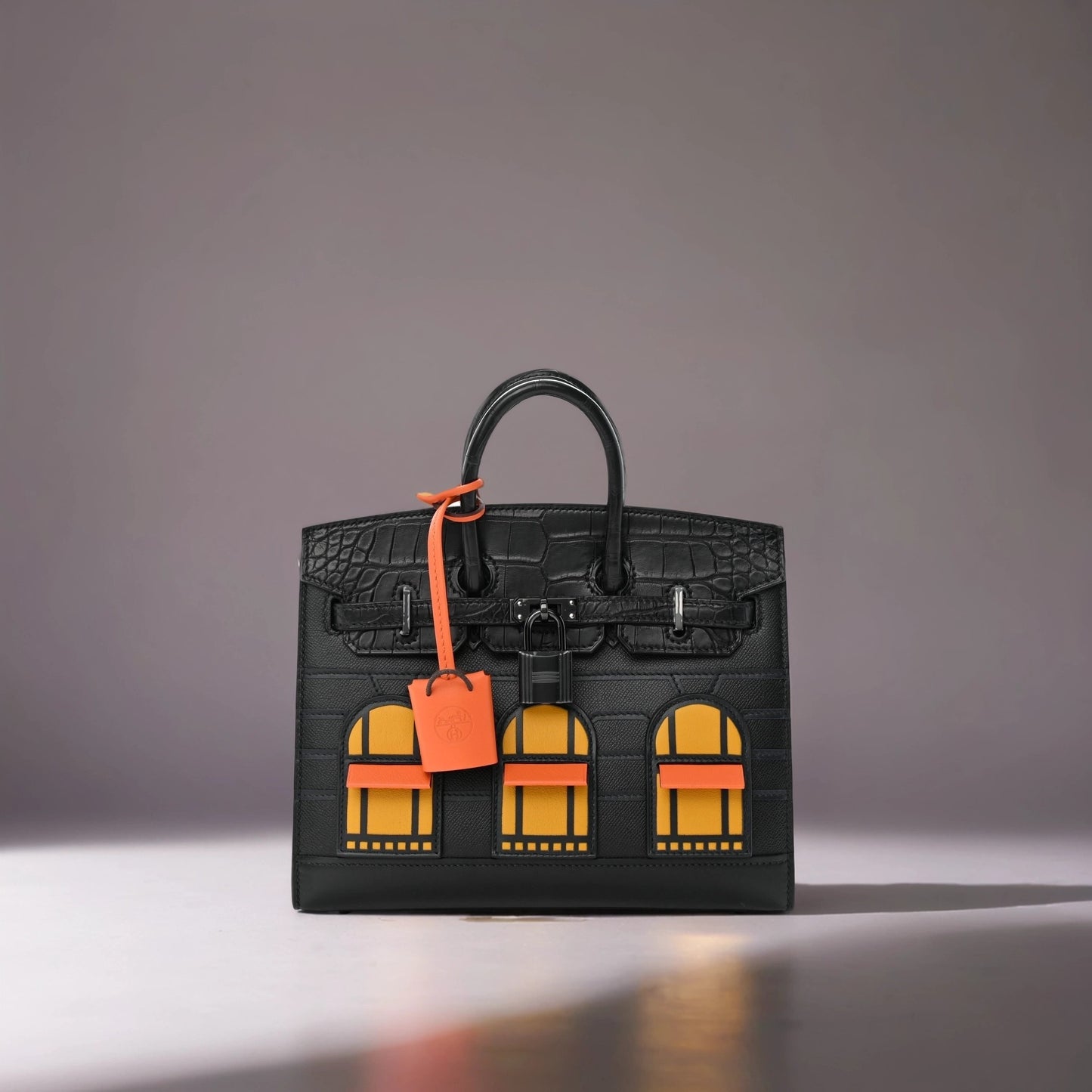 Madame Calfskin Matte Alligator Swift Faubourg Midnight Birkin Sellier 20 Black